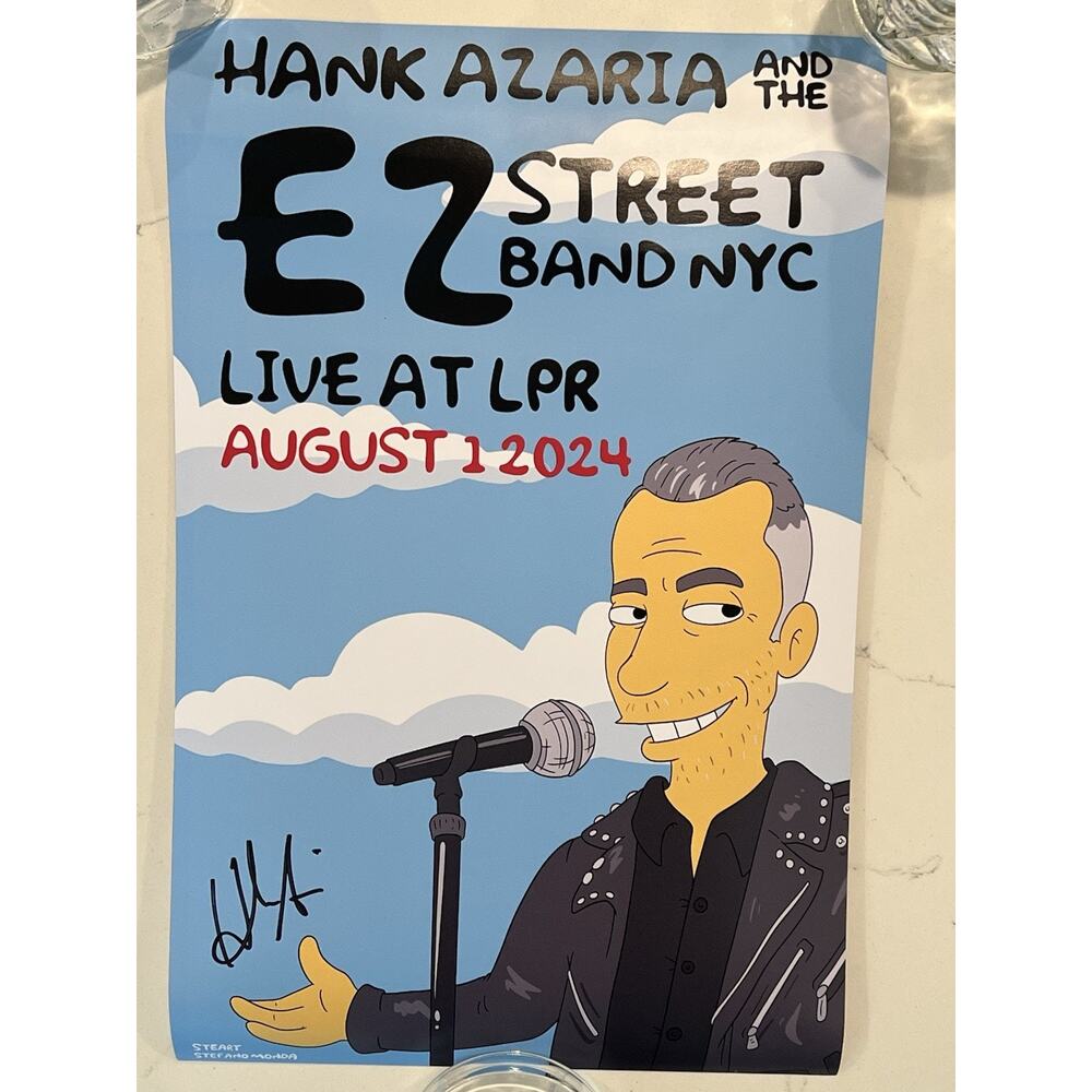 Hank Azaria & The EZ Street Band Simpson Inspired Signed 12x18 Poster Autograph2
